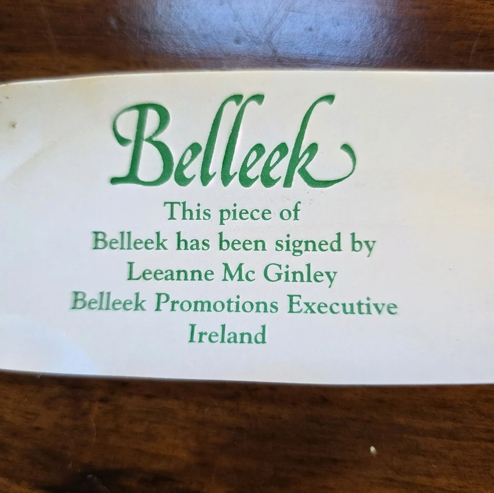 Belleek 7-1/4" Vase. - Picture 3 of 4